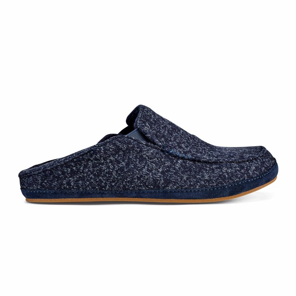 Olukai Men's Moloa Hulu Slipper - Trench Blue US493-867